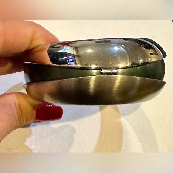 BREIL Stainless Steel Shiny Brushed Teal Bangle Convertible Bracelet - Picture 5 of 14